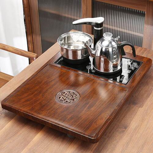 家用功夫茶桌底水壶集成小茶盘高底全自动紫砂茶具