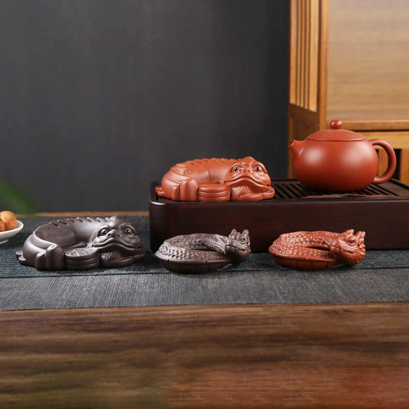 生肖龙创意茶漏架盖托紫砂茶宠摆件精品茶桌茶盘貔貅茶具配件盖置