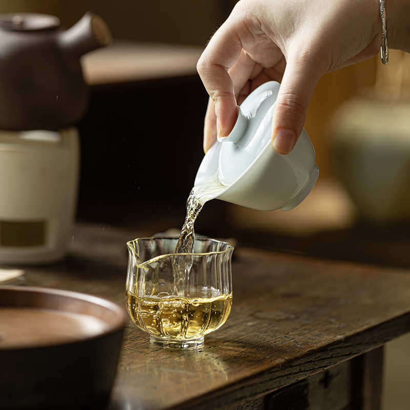 皓澜影青二才盖碗家用复古陶瓷泡茶碗功夫茶具带盖不烫手敬茶碗