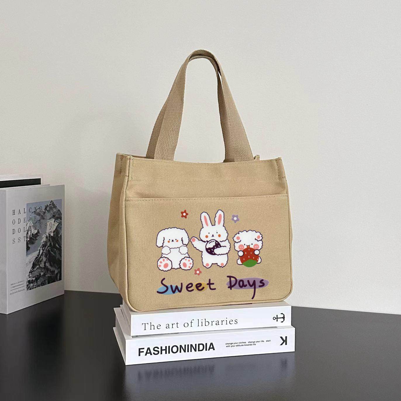 颜值帆布便当包手提袋子外出时尚杂妈咪包饭盒袋上班族拎包,箱包皮具/热销女包/男包,通用款女包,淘宝优惠券,粉丝福利购,淘宝优惠卷