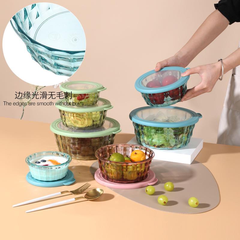 圆形彩色罐子可爱创意保糖盒塑料鲜储物盒饭儿童盒/水果冰箱收纳