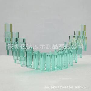 亚克力清爽帆船造型月亮造型装置酒店售楼部雕塑软装摆件
