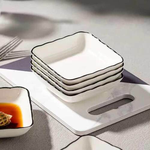 北欧简约味碟釉下彩家用陶瓷调蘸料碟火锅吐骨碟创意盘碟子小盘子