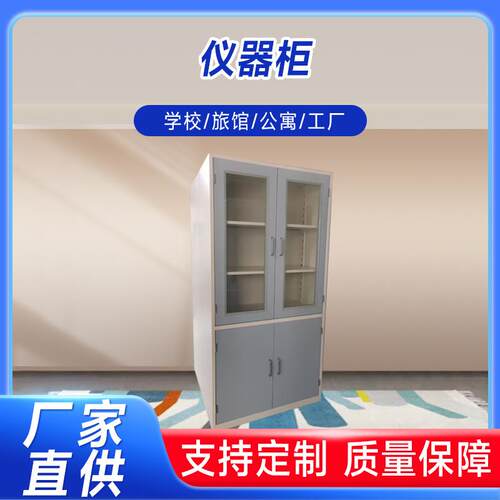 仪器柜玻璃掩门文件柜办公室资料柜凭证档案收纳带锁铁皮储物柜