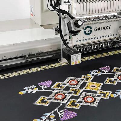 机电全自动高速绣花机多功能服饰4晶片翻片绣毛巾绣绳绣