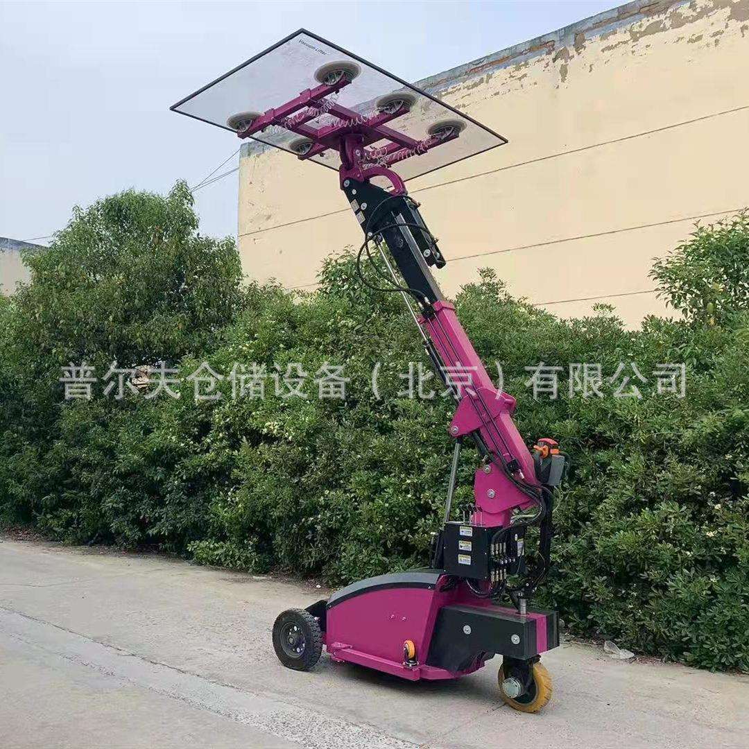 普尔夫电动真空吸盘车玻璃幕墙吸盘搬运安装设备小型吸盘车北京