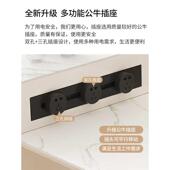 奶油风岩板岛台餐桌一体可伸缩小户型厨房吧台简约高端岩板岛台