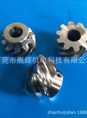 制/作316不锈钢主传动10齿螺旋齿轮10T*M2*OD32*ID15x14D*L18*L28