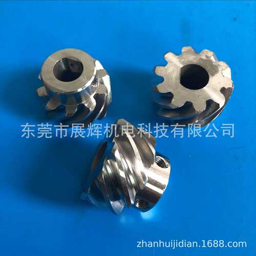 制/作316不锈钢主传动10齿螺旋齿轮10T*M2*OD32*ID15x14D*L18*L28