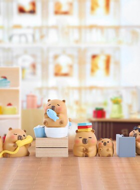 新爆品款1040-295小困卡皮巴盲盒包潮玩憨态创拉意装饰品摆件厂家
