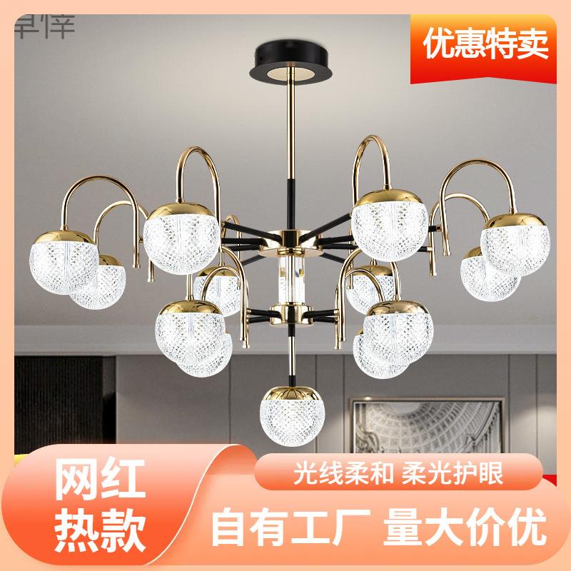 s%北欧风客厅吊灯创意豪华大厅主灯高端铝材吊球卧室灯2024新款灯