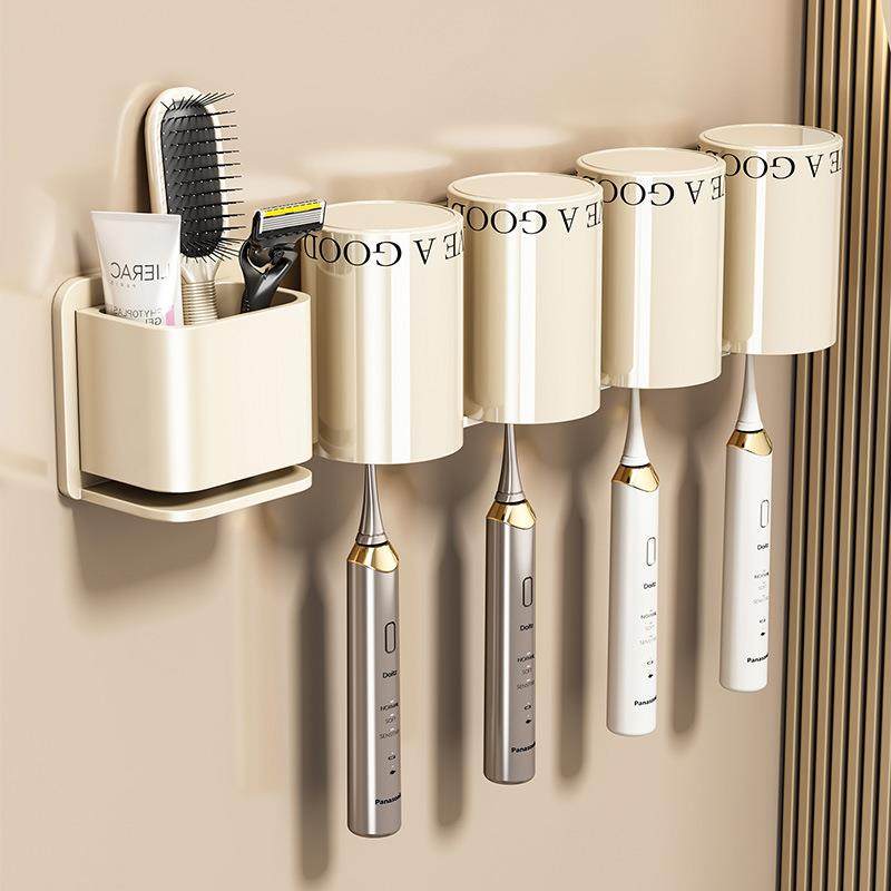 光面吸盘手柄牙刷杯轻奢漱口杯洗漱杯子刷牙家用口杯牙具杯牙缸杯