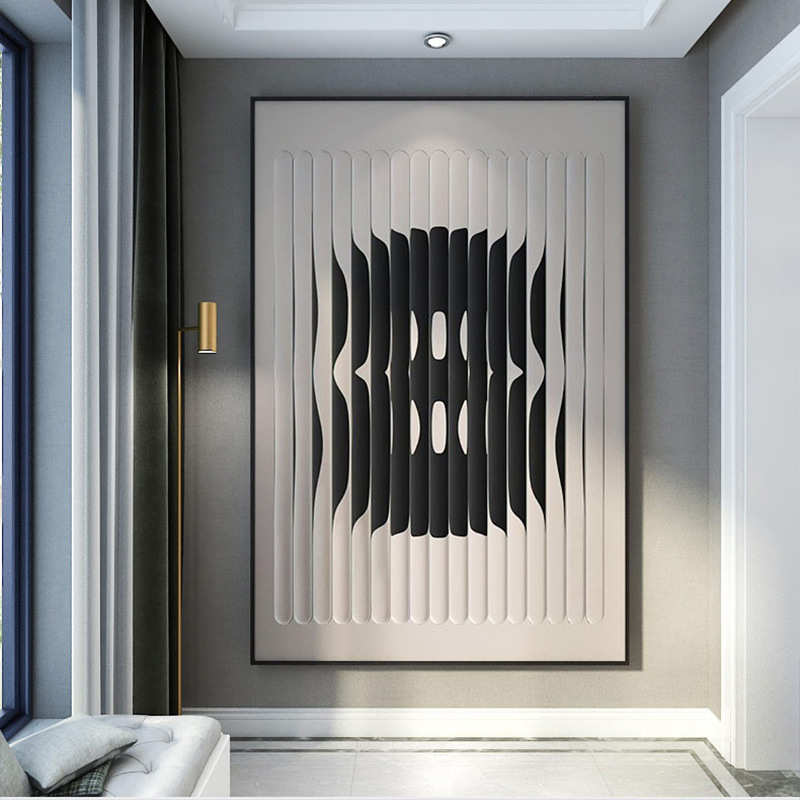 玄关装饰画8号重影玄幻台球厅桌球室壁画办公室走廊挂画落地大画