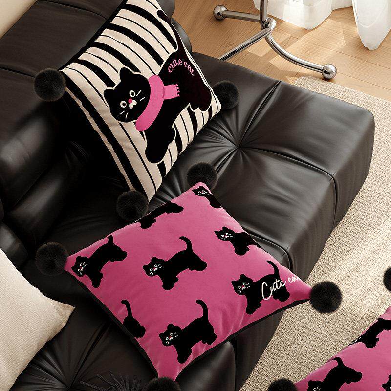 知物ZIOR 萌宠猫猫抱枕沙发床头靠枕办公室车载靠背垫抱枕套客厅