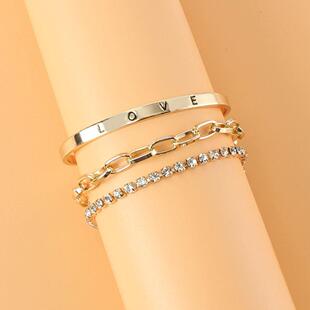 letter love open Simple alloy personalized Brlet ful fashion