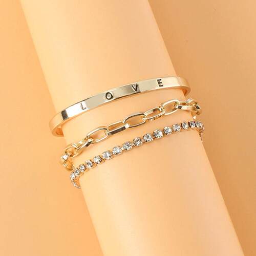 Simple fashion personalized letter love open Brlet alloy ful