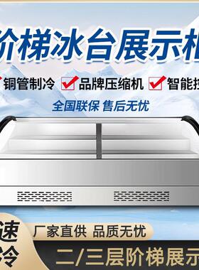 台式阶梯冰台展示柜商用三轮车移动摆摊炸串夜市冷藏冷冻保鲜冰柜