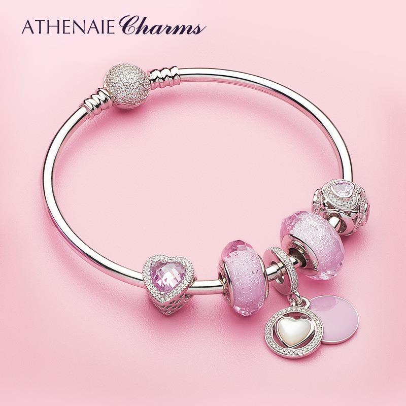 高档色爱心25银手粉链女韩版约个性9时尚手镯情侣送简女友生日礼