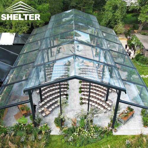 跨境新款赛尔特工厂直销户外婚宴婚礼帐篷装配式豪华铁艺篷房建筑