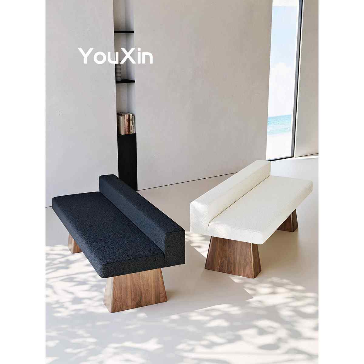 北欧实木长条凳子家用餐厅餐桌椅设计师创意卧室床尾凳客厅沙发凳