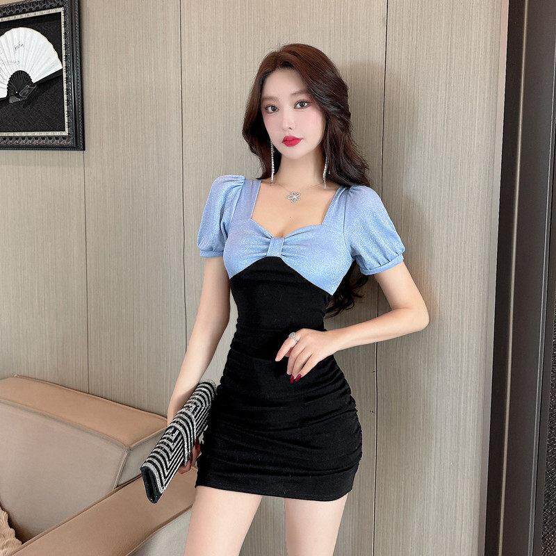 气质夜场女装性感低胸桑拿连衣裙显瘦洗浴小姐足浴足疗技师工作服