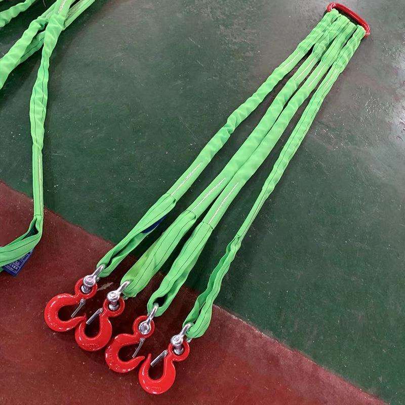 质加粗高度承载ZEH力大柔纶性吊带彩强色涤材起重组合吊装带