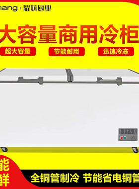 卧式冰柜商用大容量冰箱家用冷藏冷冻保鲜节能冷柜展示冷柜