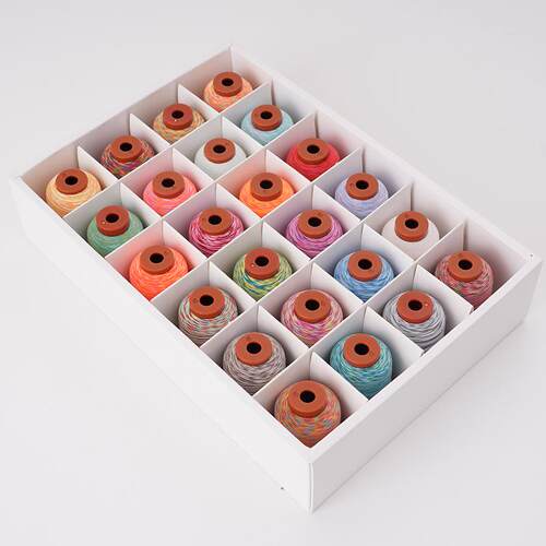 彩虹色小卷五彩线手缝线402缝纫线套装 24色家用缝纫机线七彩线