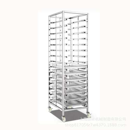 厂家直销推车式不锈钢烤盘架面包披萨烘烤架子车铝合金展示烘焙架