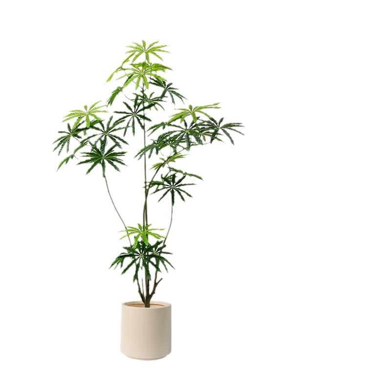 仿真绿植孔雀木室内盆栽大型轻奢仿生假植物客厅装饰品落地摆件