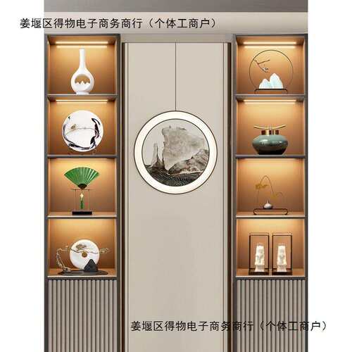 新中式家居摆设样板房间软装饰品茶室客厅酒柜玄关博古架摆件祥龙