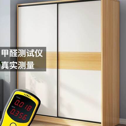衣柜拉用卧室小家户型民宿出租屋用柜子经济型易木UJT质推门简挂