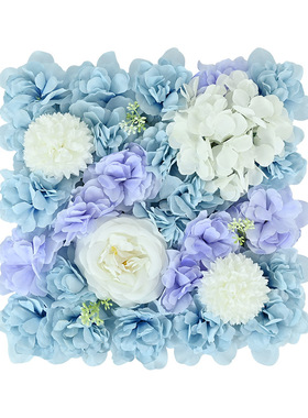 跨境新品仿真玫瑰花墙 牡丹球菊绣球花婚礼背景墙节日活动假花墙