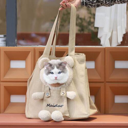 金色梯度层特殊猫袋郊游猫袋便携式郊游斜身猫步行袋猫郊游袋大尺