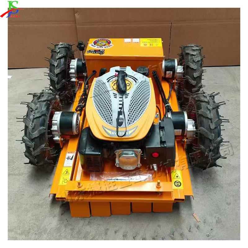 果园四冲程遥控电动割草机草坪履带式自走杂草清理机lawn mower