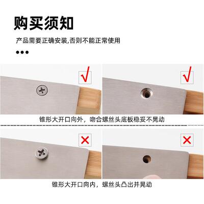 ciencia科德林不锈钢免打孔卷纸架洗手间手机实木置物壁挂纸巾架