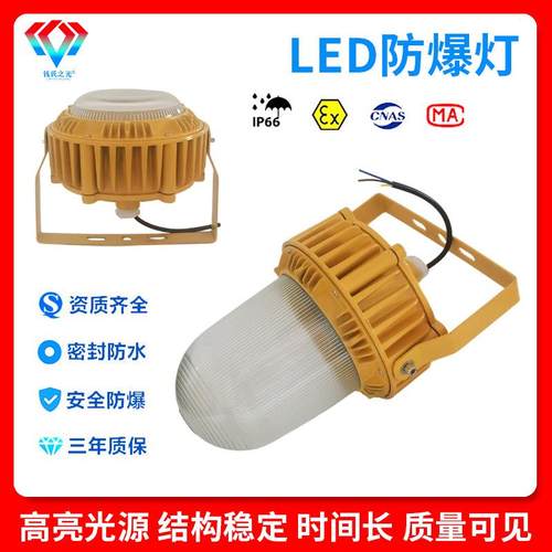 LED防爆三防灯防眩泛光灯防水防尘灯电厂平台灯弯杆防爆灯