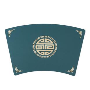 扇形餐桌垫高级感中式防水防油家用圆桌皮革商用隔热垫定制中餐垫