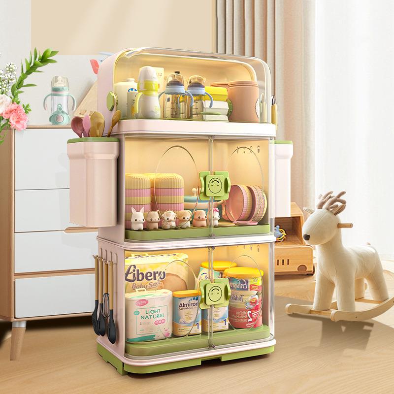 宝宝餐具收纳盒一体辅食工具置物架厨房碗柜碗筷沥水架碗碟多层