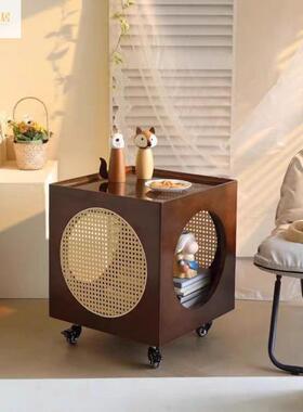 床头柜中国风沙发简边几家用客网OST厅可移动茶红约迷几你边角几