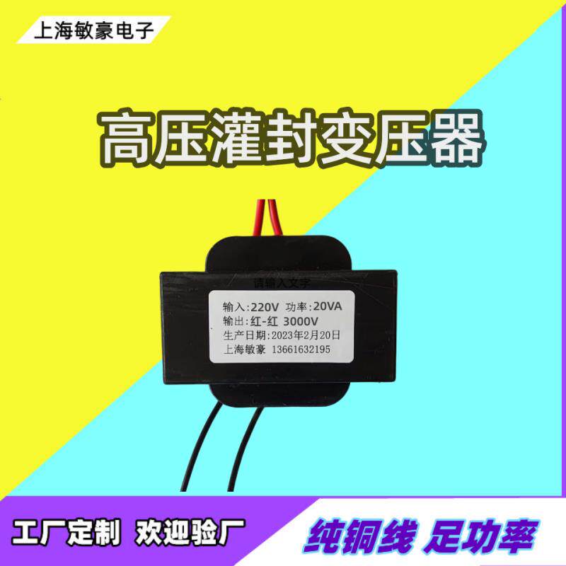 定制高压升压变压器 220V转1200V1500V 2200V 2500V 3000V10W20W