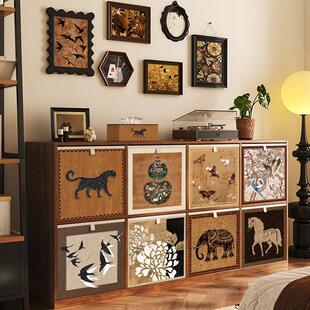 中古风卡莱克格柜衣收纳子箱大容折叠CTF布艺量收纳筐非藤编服整