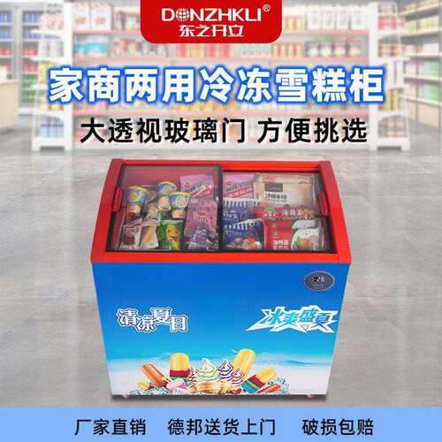 东之开立冰柜商用小型压缩机制冷车载冰箱冷冻冷藏车家两用雪糕柜