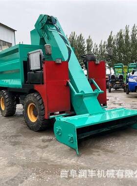 产自PVL销养殖场清车四5方轮农用除粪自机绞龙式牛粪粪铲粪设备