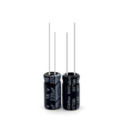 ShiCaXon插件电解电容16v220uf 6x12高频低阻长寿命铝电解电容