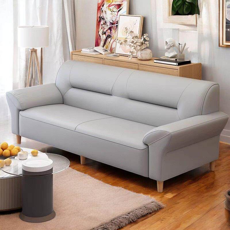 北欧真皮沙发简约四人位小户型双人沙发客厅家用办公皮艺沙发组合