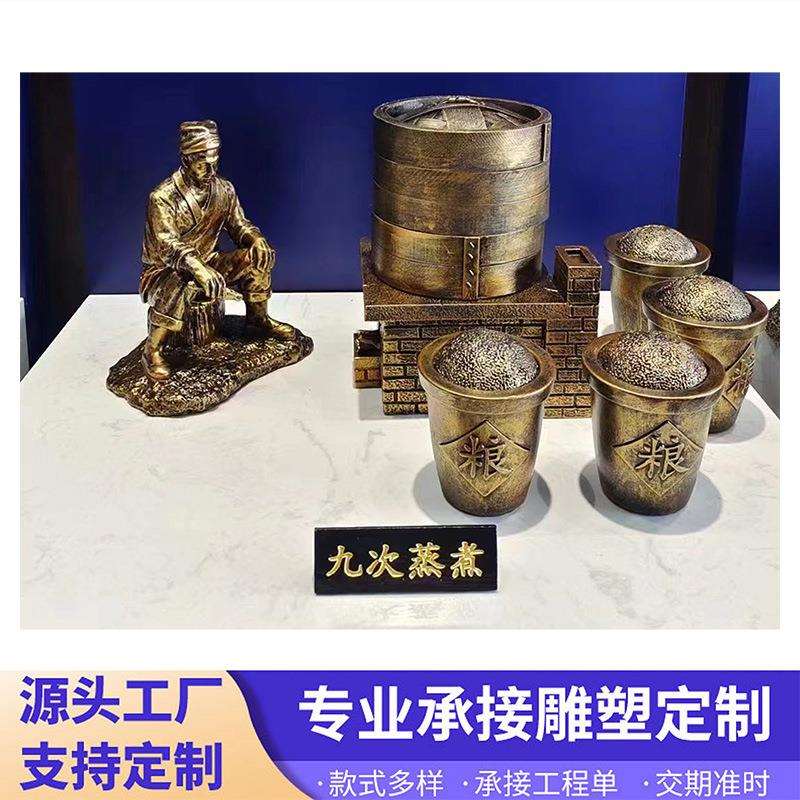 3D打印玻璃钢仿铜人物雕塑传统绘画设计公园装饰立体户外摆件