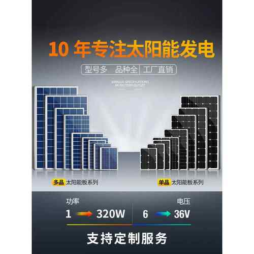 新单多晶硅18v10w20w30w40w50w60w80w100w150w200w瓦太阳能光伏板