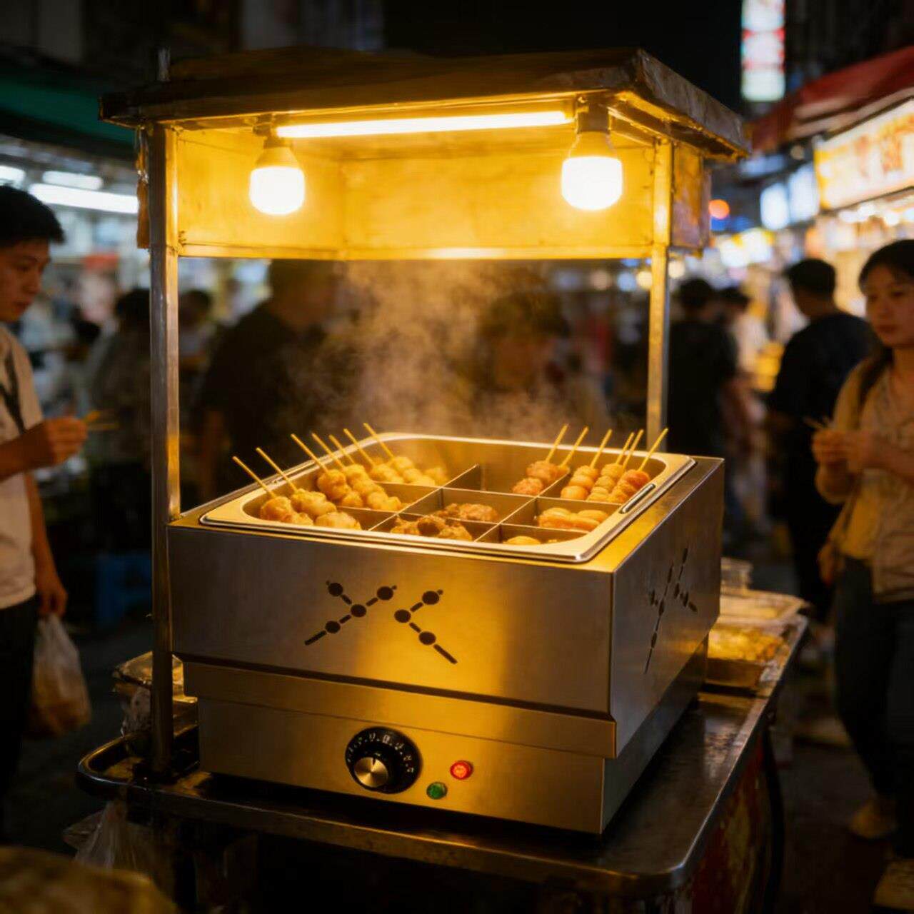 关东煮煮面炉机器商用小吃麻辣烫串串摆摊便利店格子大容量不锈钢