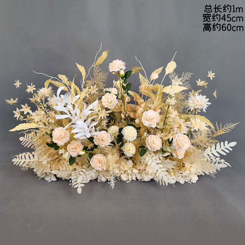 香槟路 装饰道具排礼花婚引色花布置花艺婚庆仿真成品花绢花塑料